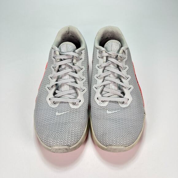 Nike Metcon 5 Grey Platinum Red Fade Training Shoes A02982-004 Women's Size 8.5 - Picture 3 of 10